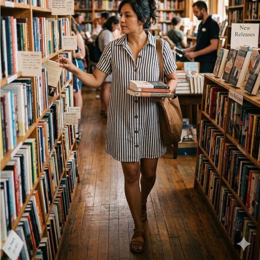 Black and White Striped women Shirt - Picture 2 of 6